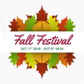 Fall Festival Modern Minimalist Vector Poster Template