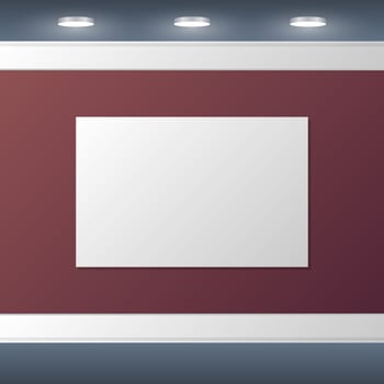 Blank Poster Mock Up Interior Design Illustration Background vector