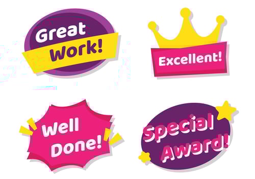 Teacher Award Stickers vector