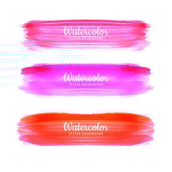 Abstract colorful watercolor strokes background vector