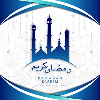 Arabic decorative ramadan kareem background vector