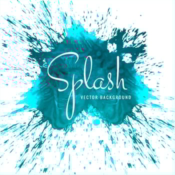 Watercolor blue splash vector background