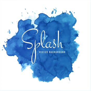 Modern blue soft watercolor splash background vector