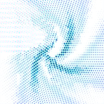 Modern blue swirl halftone background illustration vector