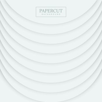 Elegant Papercut shape circle wave background vector