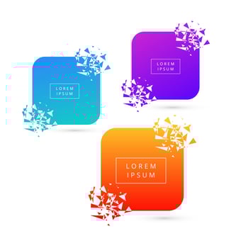 Beautiful Broken modern banner colorful set design  vector
