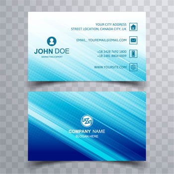 Abstract stylish wave colorful business card template design vector