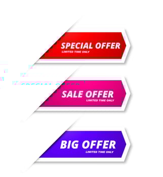 Abstract sale banners colorful template design vector