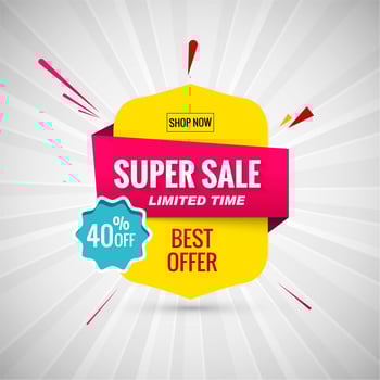 Super Sale Banner Design. Vector illustration