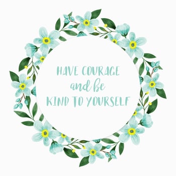 Vector Be Kind Floral Wreath