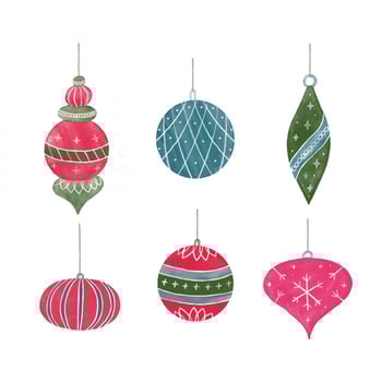 Cute Christmas Ball Collection vector
