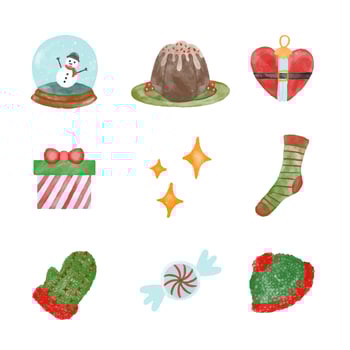 Cute Chritsmas Elements Collection vector