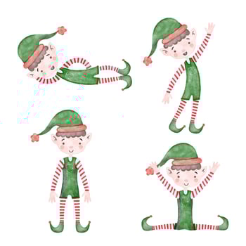 Cute Christmas Elf Collection vector