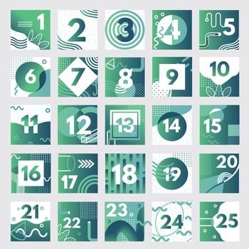 Abstract Advent Calendar Vector 