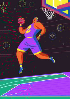Basketball Player Action vector