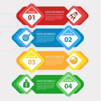 Modern Business Infographic Vector