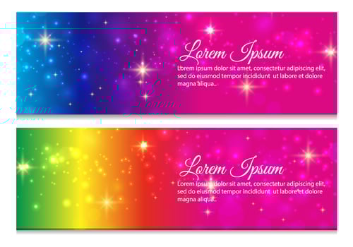 Colorful Abstract Banners vector
