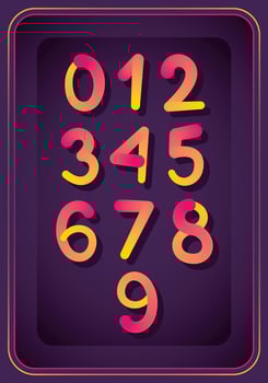 Numerals design vector