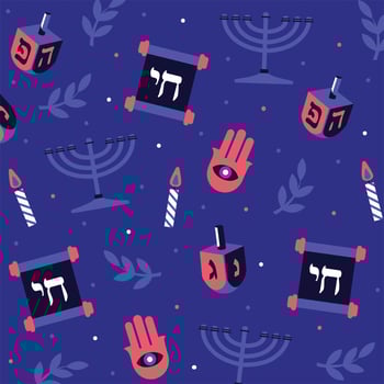 Hanukka Pattern Vector Design