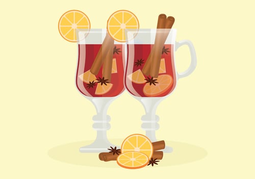 Mulled Wine Vector Illustration
