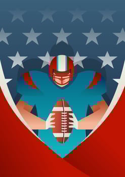 American Football Sportsman Player vector