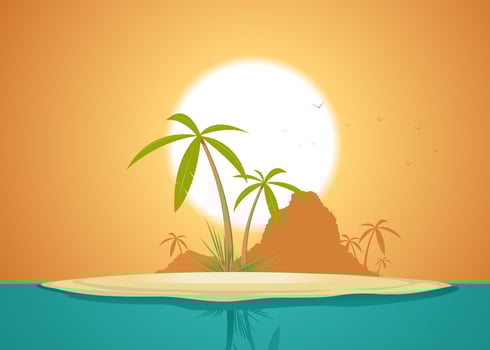 Idyllic Island Poster vector