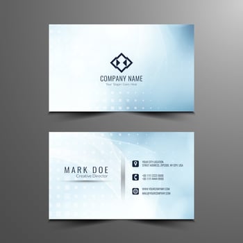 Abstract stylish wavy business card template design vector