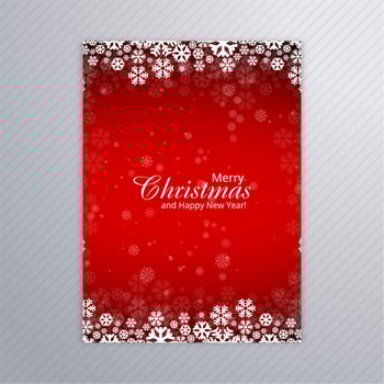 Beautiful merry christmas party poster template design vector