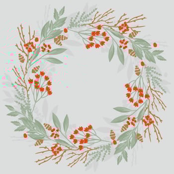 Vector Floral Wreath