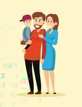 Family Adoption Illustration vector