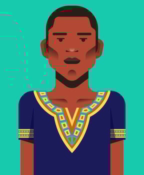 Man In Dashiki Illustration vector