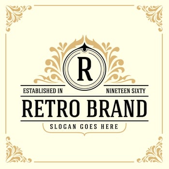 Vintage Luxury Monogram Logo Template vector