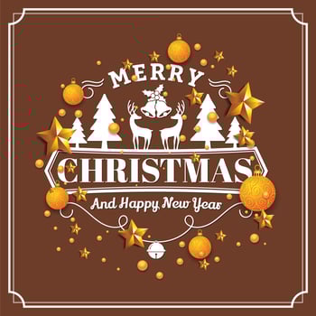 Christmas and Happy New Year Background vector