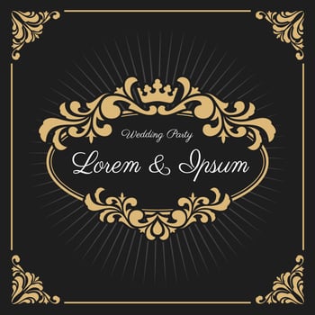 Vintage Luxury Monogram Logo Template vector