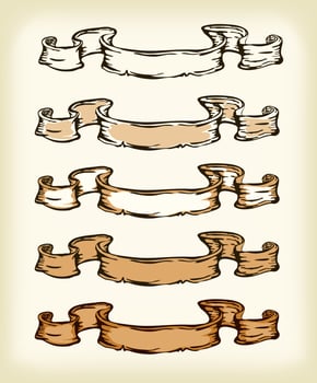 Pirate Tattoo Scroll Banner vector