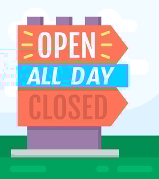Open  Closed Sign vector