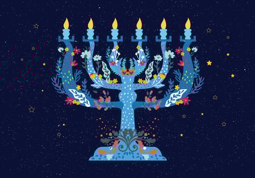Menorah Illustration Vector 