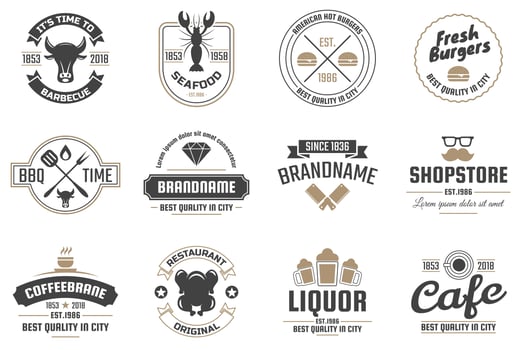 Restaurant Retro Vector Logo for banner