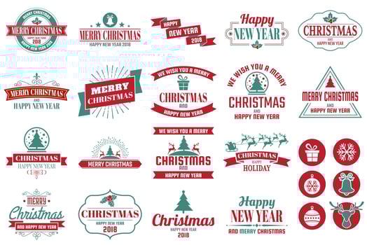 Christmas logo Vector for banner