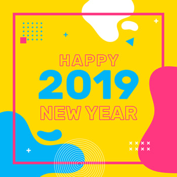Happy New Year Instagram Post vector