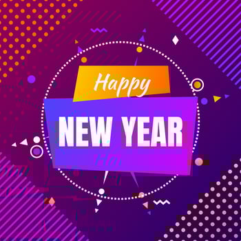 Happy New Year Instagram Post vector