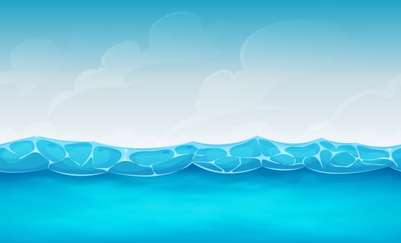 Seamless Summer Ocean Background For Ui Game vector