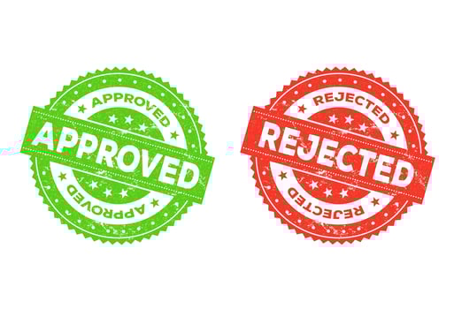 Approved And Rejected Stamp vector