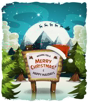 Merry Christmas Holidays Background vector