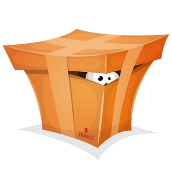 Funny Gift In Cardboard Box vector