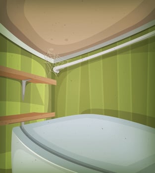 Cartoon Corner Of Room Ceiling vector