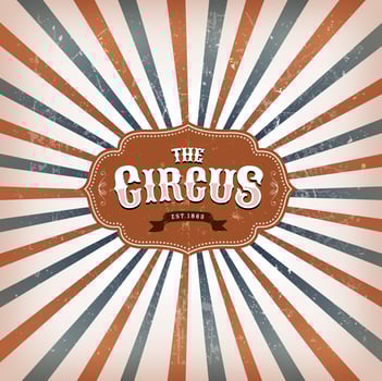 Vintage Circus Background With Sunbeams vector