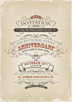 Vintage Invitation Poster vector