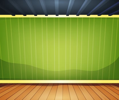 Empty Room With Striped Wallpaper vector