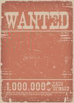 Wanted Poster On Red Grunge Background vector